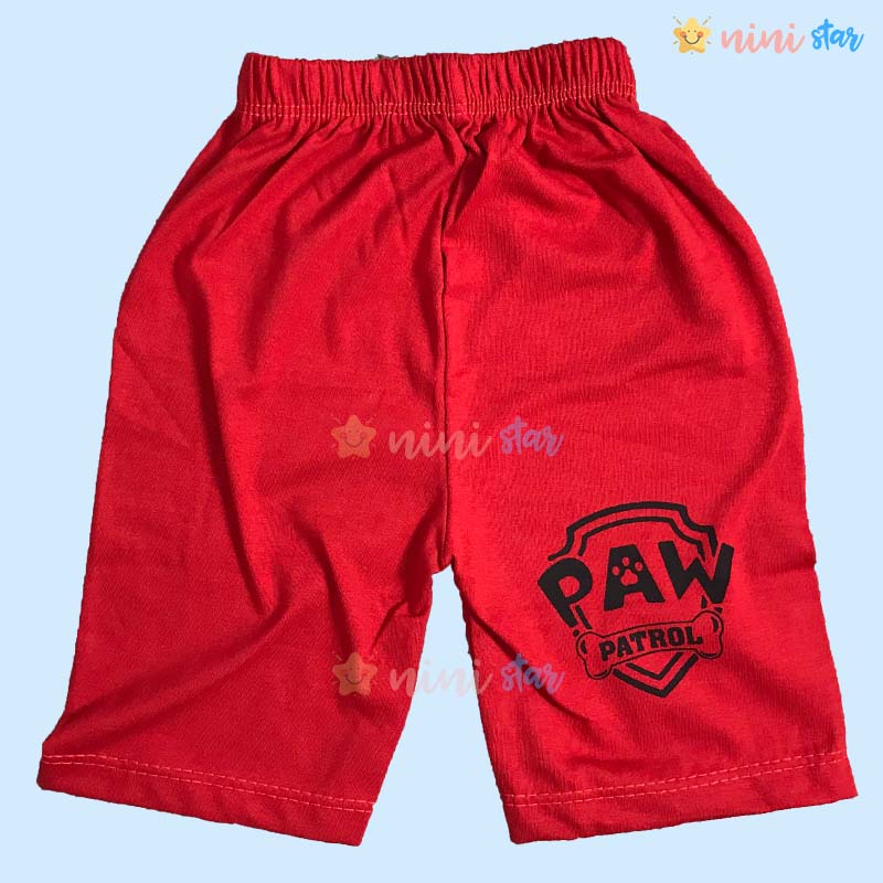 تی شرت و شلوارک طرح سگ های نگهبان پسرانه قرمز 4 - ninistar.com