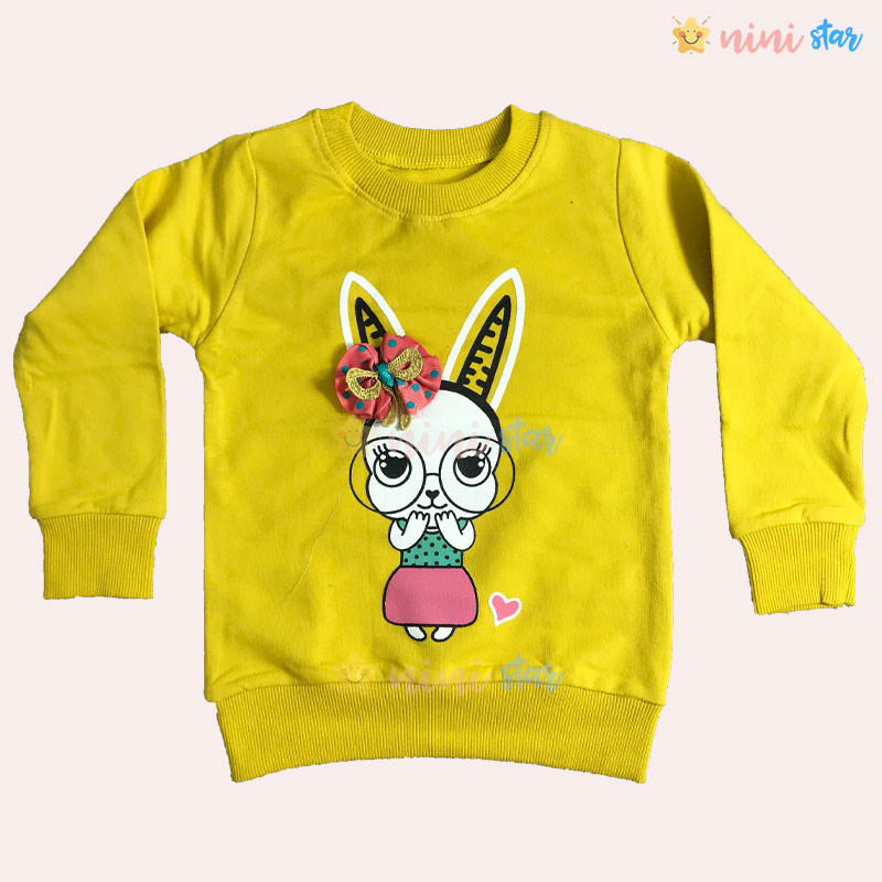 بلوز شلوار طرح خرگوش دخترانه زرد 2 - ninistar.com