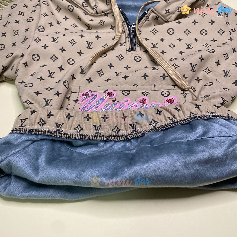 ست هودی شلوار دخترانه داخل خز Louis Vuitton 1 - فروشگاه لباس کودک نی نی استار 7