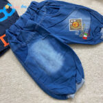 تیشرت شلوارک جین پسرانه مدل حروف 1 تا 8 سال جین - نی نی استار