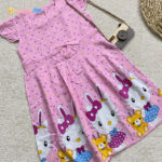 سارافون دخترانه نخی مدل کیتی صورتی 2 - نی نی استار