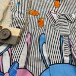 سارافون نخی دخترانه مدل خرگوش راه راه 2 - نی نی استار