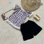 شومیز شلوارک نخی دخترانه 1 تا 3 سال فلامینگو - نی نی استار