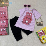 تیشرت ساپورت دخترانه HELLO FRIEND پنبه 1 تا 4 سال 4 - نی نی استار