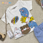 تیشرت شلوارک carter's مدل حیوانات جنگل 3 - نی نی استار