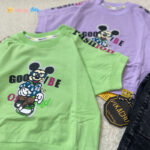 کراپ شلوارک دخترانه جین مدل میکی موس 1 الی 7 سال 2 - نی نی استار