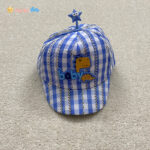 کلاه نقابدار شاخ دار سلیکونی نوزادی آبی کمرنگ - نی نی استار