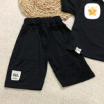 تیشرت شلوارک مشکی پسرانه پارچه بیسکویتی 3 - نی نی استار