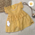 سارافون نخی راه راه نقلی زرد - نی نی استار