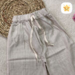 کراپ شلوار لینن دخترانه پارچه خارجی چاپ خرس 4 - نی نی استار