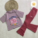 تیشرت شلوار دخترانه پنیه POSHIRAN طرح بستنی سوسنی - نی نی استار