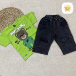 تیشرت شلوارک جین پسرانه خرس بافتنی 2 تا 10 سال 5 - نی نی استار