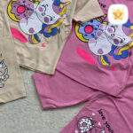 تیشرت شلوارک دخترانه طرح یونی کرن گلدوزی 2 - نی نی استار