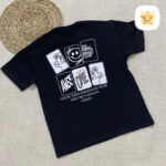 تیشرت مشکی دخترانه پنبه طرح MOSCHINO 2 - نی نی استار