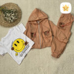 3 تکه سویشرت، تیشرت شلوار پنبه اسپرت 2 تا 6 سال نارنجی - نی نی استار