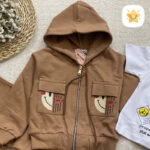 3 تکه سویشرت، تیشرت شلوار پنبه اسپرت 2 تا 6 سال قهوه ای روشن - نی نی استار