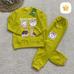 بلوز شلوار دخترانه پنبه مدل بره کوچولو 2 تا 6 سال 2 - نی نی استار