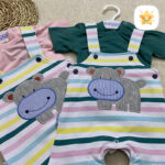 2 تکه تیشرت و بیلر نوزادی مدل گاوی پنه جنس عالی 2 - نی نی استار