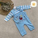 2 تکه سرهمی نوزادی مدل کشتی زرافه آبی - نی نی استار