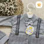 2 تکه نوزادی سرهمی ساسبندی و کلاه کد 2166 2 - نی نی استار