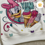 بلوز تک دخترانه چاپ اردک مناسب 4 تا 12 سال 3