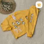 بلوز شلوار دخترانه DENIZ پنبه 3تک شاخ 2 تا 6 سال زرد - نی نی استار