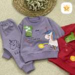 بلوز شلوار دخترانه TT پنبه تک شاخ 1 الی 2 سال 3 - نی نی استار