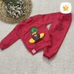 بلوز شلوار دخترانه اردک پنبه 1 تا 2 سال سرخابی - نی نی استار