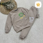 بلوز شلوار پسرانه پنبه خرس نقاشی کرم - نی نی استار