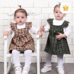 2تکه بلوز و سارافون نوزادی 3 ماه تا 1 سال تن خور 2 - نی نی استار