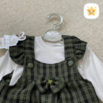 2تکه پیراهن و سارافون نوزادی سبز - نی نی استار