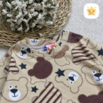 بلوز شلوار بچه گانه تدی قهوه ای پارچه اسپان 2 تا 10 سال 3 - نی نی استار