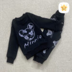 بلوز شلوار دخترانه پنبه مدل میکی شنل 1 تا 8 سال مشکی - نی نی استار