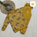 بلوز شلوار پسرانه پنبه wild one خردلی - نی نی استار