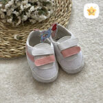 پاپوش نوزادی اسپرت مد دو چسب صورتی - نی نی استار