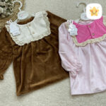 پیراهن مخمل دخترانه نوزادی تا 1 سال کد 6004 3 - نی نی استار