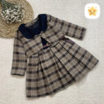 کت سارافون دخترانه پارچه شنل 4 سایز قهوه ای - نی نی استار