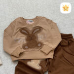 کراپ شلوار دخترانه پنبه خرگوشی کد2171 قهوه ای - نی نی استار