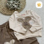 کراپ شلوار دخترانه پنبه خرگوشی کد2171 کرم - نی نی استار