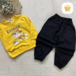 بلوز شلوار دخترانه برند DENIZ شلوار سندبادی کتان 2 تا 6 سال زرد