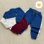 بلوز شلوار دورس پسرانه طرح H&M rvlc آبی - نی نی استار