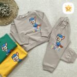 بلوز شلوار سگ های نگهبان اسپرت (دختر و پسر) برند NINICO مناسب 1 تا 8 سال کرم - نی نی استار