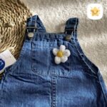 سارافون جین گلدار دخترانه سایز نقلی برند n&t 2 - نی نی استار