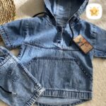 هودی شلوارک پسرانه جین نقلی 2 - نی نی استار