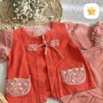 کت سارافون دخترانه کتان پارچه خارجی سایز نقلی 2 - نی نی استار