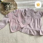 کت سارافون دخترانه کتان پارچه خارجی سایز نقلی کالباسی - نی نی استار