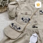 ست کیف و پیراهن دخترانه کتان مدل میکی موس 4 تا 11سال 2 - نی نی استار