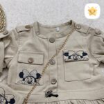 ست کیف و پیراهن دخترانه کتان مدل میکی موس 4 تا 11سال 3 - نی نی استار