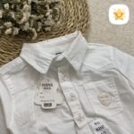 پیراهن زیر دکمه نوزادی پسرانه دوبرکش کتان درجه یک 2 - نی نی استار