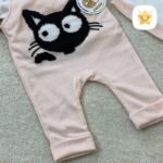 3 تکه نوزادی دخترانه بلوز + بیلر + کلاه گربه پولیشی برند SHAHIN 4 - نی نی استار